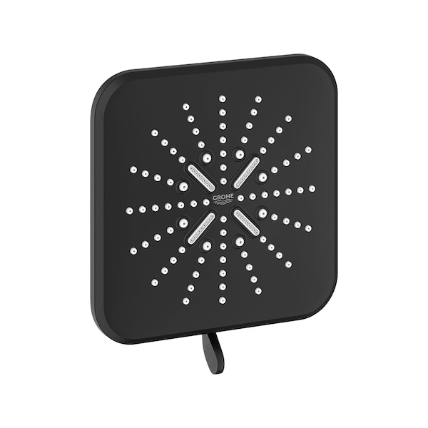 Rush Smartactive 7In Shower Head Wall Mount, Black
